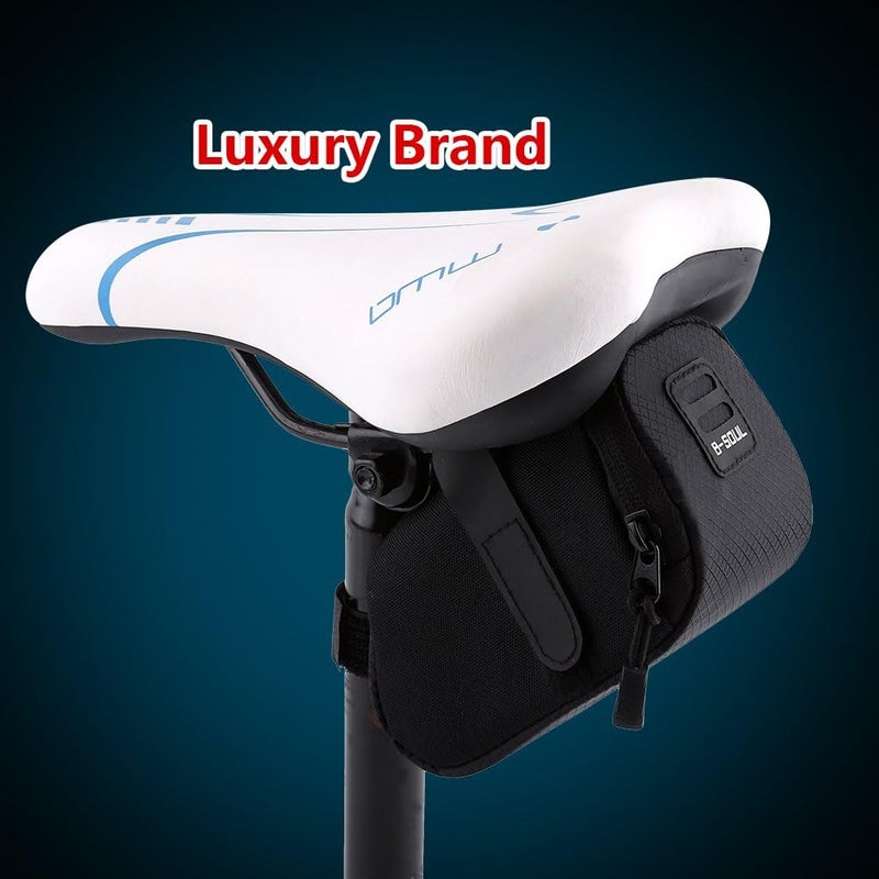 woobles Bike Rear Bag, Super Light Bike Saddle Bag Cycling Storage Bag Under-seat Strap-On Pouch for Fun Riding(Black) - Image 4